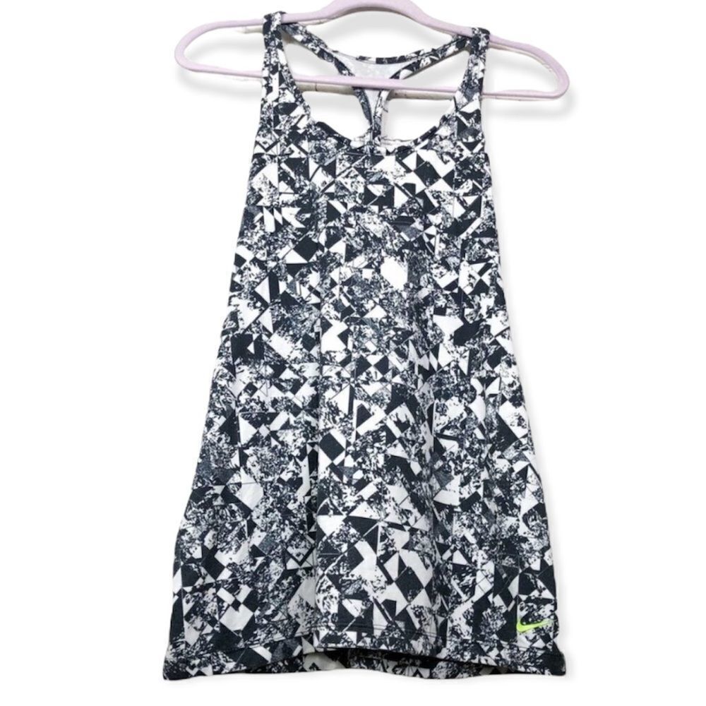 Nike Geometric Print Black & White Workout Tank Top